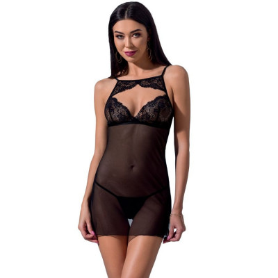 CHEMISE PASSION WOMAN "VERONIQUE" NERO